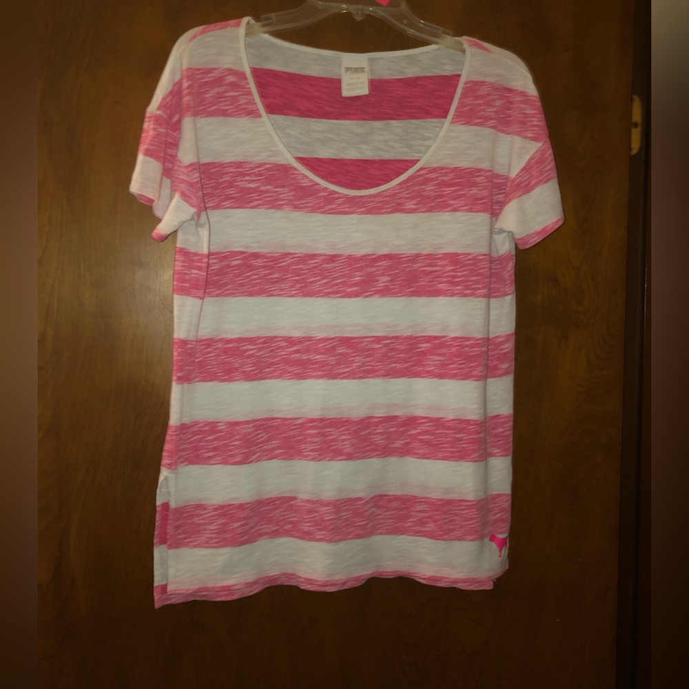PINK Victoria’s Secret striped tee size M